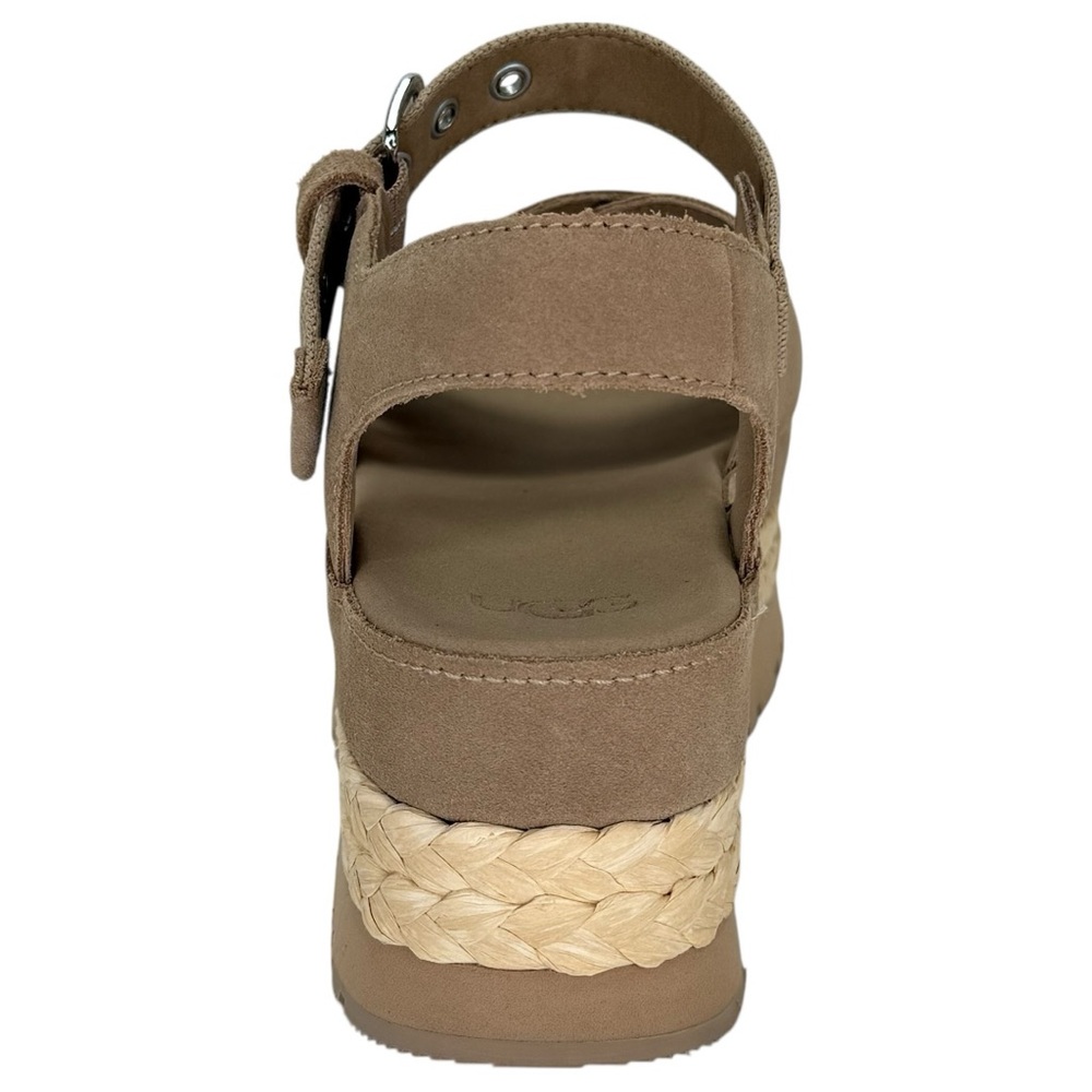 UGG Aubrey Tan Leather Womens Platform Sandals Size 10M - Picture 4 of 14